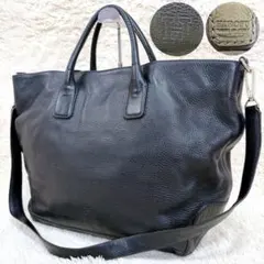 美品✨スタッズ/2way】アレキサンダーワン ドラムバッグ シボ革