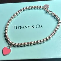 Tiffanyリターントゥ ミニハートビーズブレスレット エナメルピンク 925のサムネイル