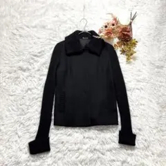 コムサデモード ニットジャケット ウール モヘヤ 無地 キレイめ