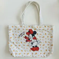 ミニーマウス　トートバッグ　エコバッグ　サブバッグ　花柄　かわいい　ディズニー