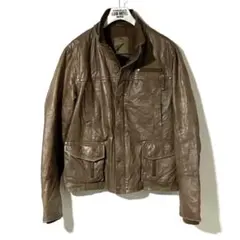 00s ビンテージ イタリア製レザー使用 シングルライダース レザージャケット