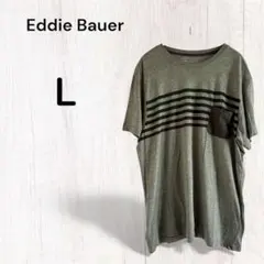 Eddie Bauer Tシャツ Lサイズ グリーン エディーバウアー