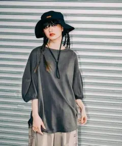 MODE NORM CORE コットン天竺3Dスリーブプルオーバー Tシャツ