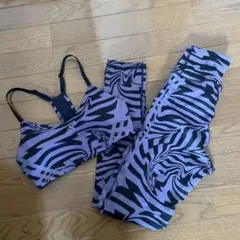 adidas ゼブラ柄 ヨガウェア セット S