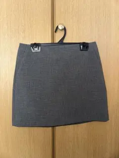 UNIQLO ダークグレー チェック柄　スコート　ミニスカート M