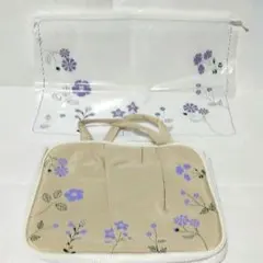 NIHONSAKAI 花柄バック・巾着袋セット
