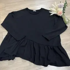 大人気　AMERICAN HOLIC 黒 長袖ぺプラムM