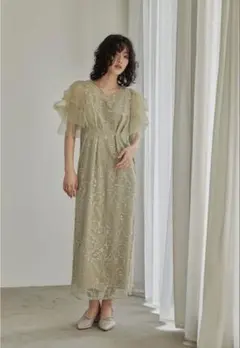 フラフィースリーブペンシルドレス nianaのサムネイル