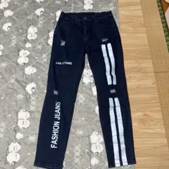 FASHION JEANS スキニーデニム ダークブルー