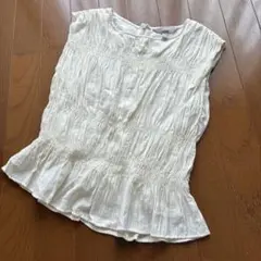 H&M ホワイト ノースリーブ トップス XS