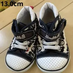 Double.B クマ柄 ベビーシューズ