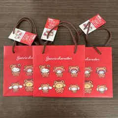 サンリオキャラクターズ 手提げ袋 3点セット バレンタイン ギフトバッグ
