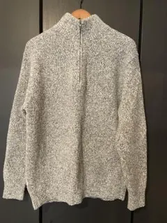 UNIQLO ハーフジップ ニット グレー L