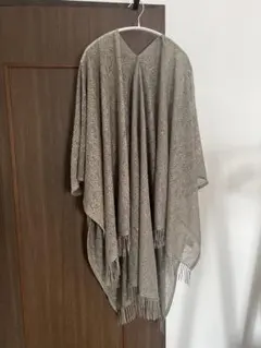 SHOO-LA-RUE透かし編み フリンジ カーディガン カーキ　ショールのサムネイル