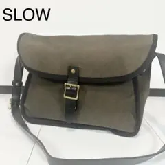SLOW ショルダーバッグ　キャンバス　レザー　スロウ　金具のサムネイル