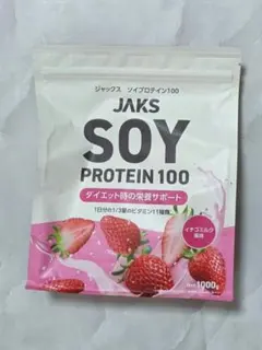 ア*ュ様 JAKS ジャックス ソイ プロテイン100 いちご味 1000g - メルカリ