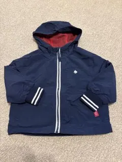 POLO Baby フード付きネイビーアウター 90