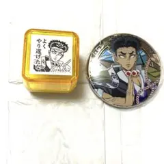 悲鳴嶼行冥　全集中展　ご当地缶バッジ　スタンプ　ufotable 鬼滅の刃