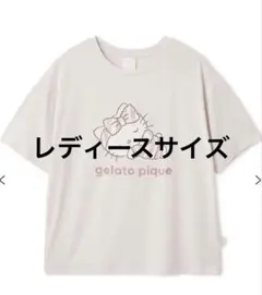 【gelato pique】【LADIES】ワンポイントTシャツ　キティ　ピンク