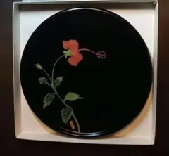 漆器 盆 ハイビスカス　琉球塗 20cm