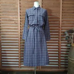 【used】 マタニティ 長袖 ロング ワンピース 妊婦服 cotton