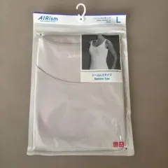 新品　ユニクロ　エアリズム シームレス タンクトップ L ライトグレーレディース