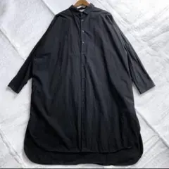 ワイズ Y's ヨウジヤマモト シャツワンピース ミモレ ロング 7部袖 Y's ワイズ シャツワンピース プルオーバー ヨウジヤマモト - メルカリ