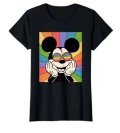 ディズニー ミッキーマウス サンバースト レトロ Tシャツ