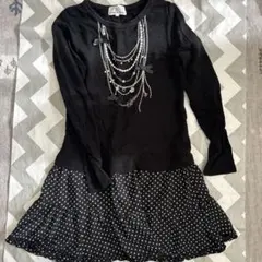 KUMIKYOKU 黒 長袖 ワンピース LL