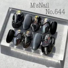 ネイルチップ ジェルネイル Y2k 韓国 マグネット シンプル 黒 ハート