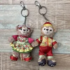 香港　ディズニー　ダッフィー　シェリーメイ　ぬいぐるみ　キーホルダー