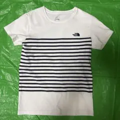 THE NORTH FACE ボーダーTシャツ 白 紺 L
