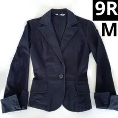 レディース　テーラードジャケット　M （9号）　黒　ストレッチ　スーツ