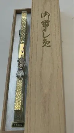 ♣︎ 本真珠の帯留めと金色と緑色の佐賀錦帯締め ＋帯揚げ