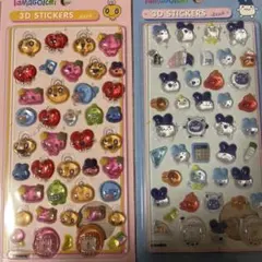 たまごっち 3Dステッカー ボンボンぷくぷくドロップシールみみっち◎めめっち2枚