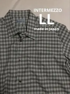 LL INTERMEZZO ビッグサイズ 綿100% チェックシャツ