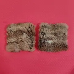 ファー素材 ブラウン レッグウォーマー アクセサリー