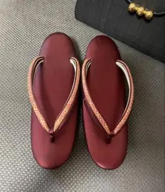 草履　レッド系カラー