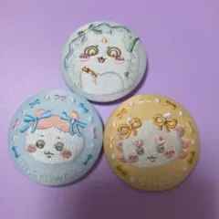 ちいかわ 缶バッジ 3個セット 刺繍