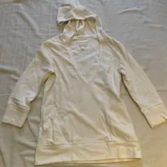 BANANA REPUBLIC フーデッドチュニック ホワイト S