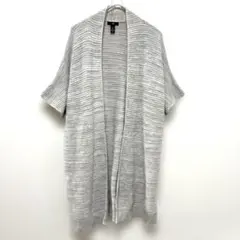 GAP カーディガン 半袖 L ライトグレー