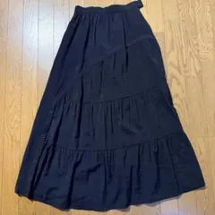 PAGEBOY ボタンティアードスカート ブラック