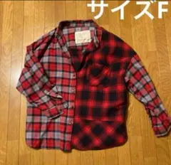 studio CLIP リメイク風 赤系 サイズF チェック ネル