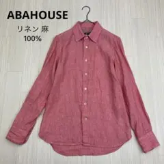 ◆ ABAHOUSE アバハウス リネン 麻 100% 長袖 シャツ 2