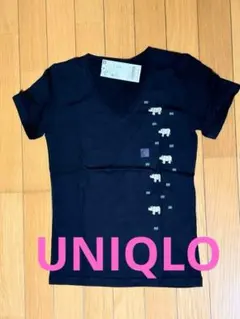 UNIQLO アニマルプリントTシャツ ブラック S 半袖 ユニクロ サイ 黒のサムネイル