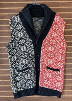 ビームス BEAMS HEART ニット ベスト ウール100%