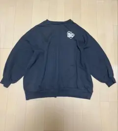 ハートロゴプリント裏起毛スウェットGRL トップス トレーナー チャコール