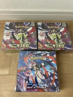 ポケモンカード未開封ボックス　ムニキスゼロ2箱、ニンジャスピナー　シュリンク付