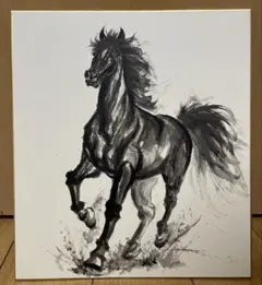 原画 一点もの】墨絵 馬 A4サイズ｜手描き 水墨画 アート - メルカリ