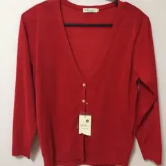 Vネックカーディガン　red